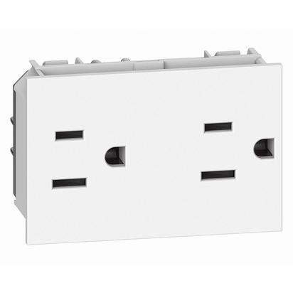 LIVING NOW TOMACORRIENTE DPLX 2P+T 3 MOD. 15A 127-250V BLANCO