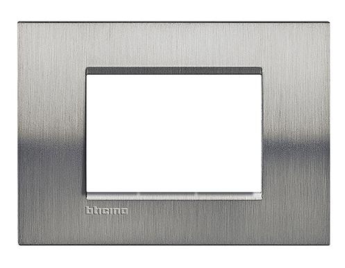 LIVINGLIGHT PLACA RECT. ACERO PULIDO 3MOD