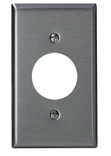 LEVITON PLACA ACERO INOX REDONDO M/VUELTA 20-30A