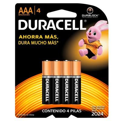 DURACELL BLISTER 4 PILAS TAMAÑO ""AAA""