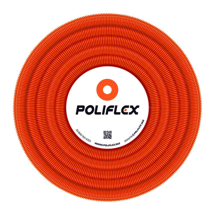 POLIPLUS naranja 1"" (25mm) rollo 50mt c/GUIA SKU: POLIFLEXNA1
