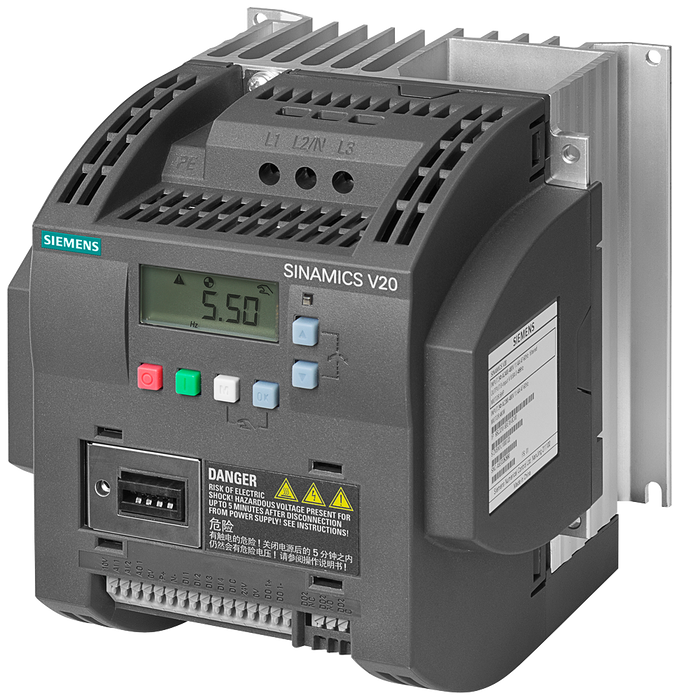 SIEMENS SINAMICS VARIADOR V20 380-480V 3AC-15/+10% 47-63 Hz