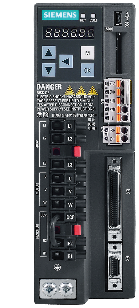 SIEMENS VARIADOR V90 0.13HP 380-480VAC