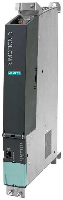 SIEMENS SIMOTION DRIVE-BASED CONTROL UNIT D435-2 DP PROGRAMMABLE MOTION CONTROLLER STANDARD PERFORMANCE INTERFACES: 12 DI 16 DI/DO 6 DRIVE-CLIQ 2 PROFIBUS 3 ETHERNET 2 USB 1 OPTION SLOT INCL DUAL FAN