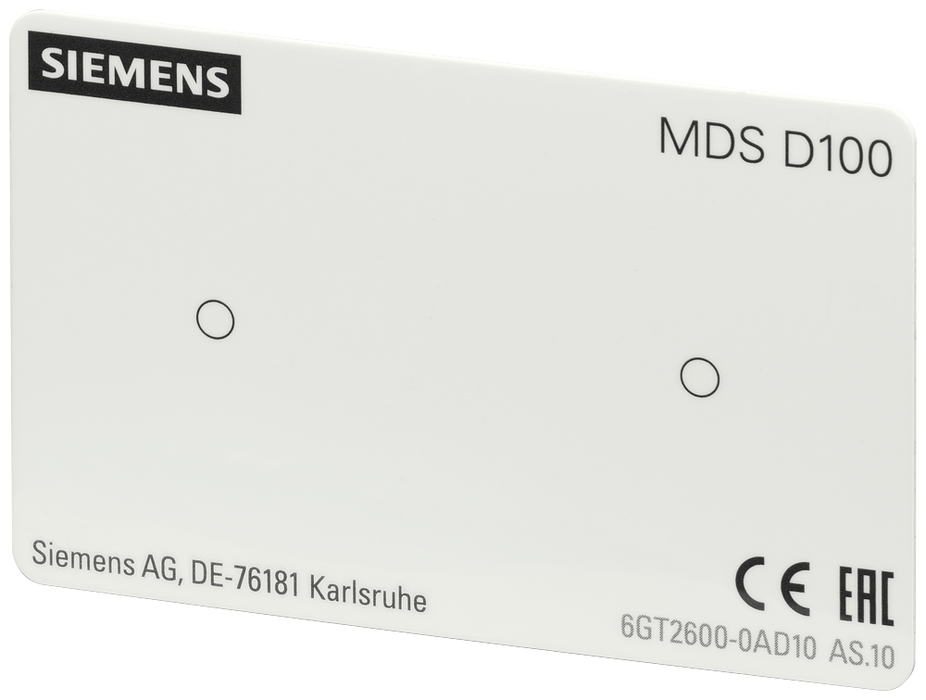 SIEMENS Transponder MDS D100, PC SKU: 6GT2600-0AD10