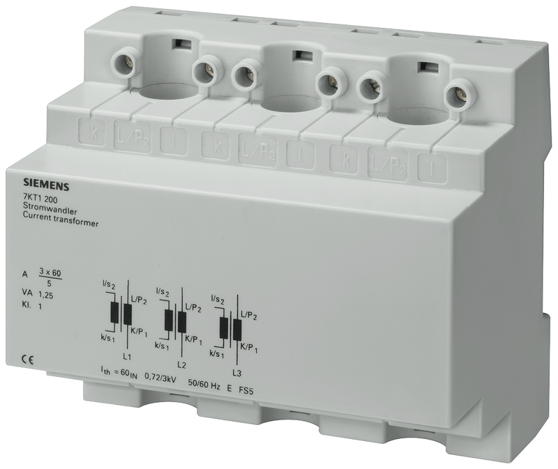 SIEMENS MEDIDOR DE CORRIENTE AC 3X60/5A T=70MM