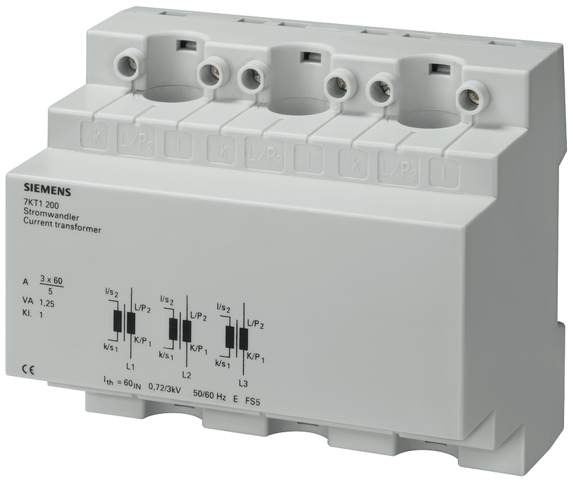 SIEMENS MEDIDOR DE CORRIENTE AC 3X60/5A T=70MM