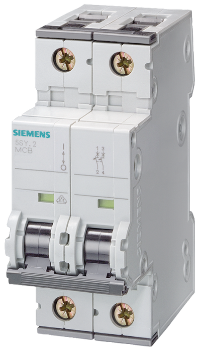 SIEMENS INT TERMOMAG P/RIEL 2P 63A C 6kA 440VAC 72VDC