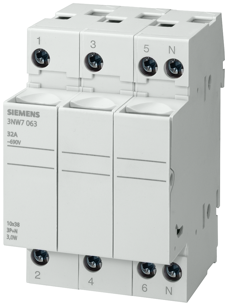 SIEMENS BASE PORTAFUSIBLE 3P 20A P-FUS 8.5X31.5