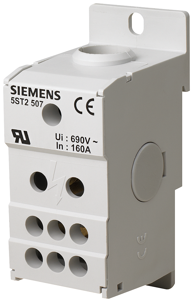 SIEMENS BLOQUE DE DIST 1P 160A ENT 1X70MM2 SAL 6X16MM2