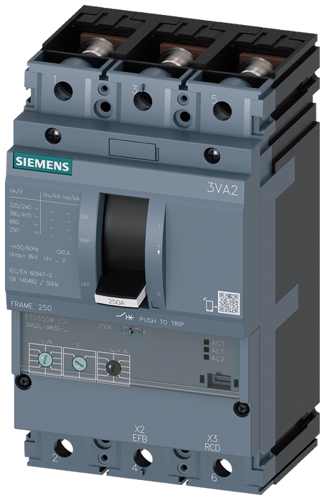 SIEMENS INT TERMOMAG 3VA2 63-160A 110kA 415V