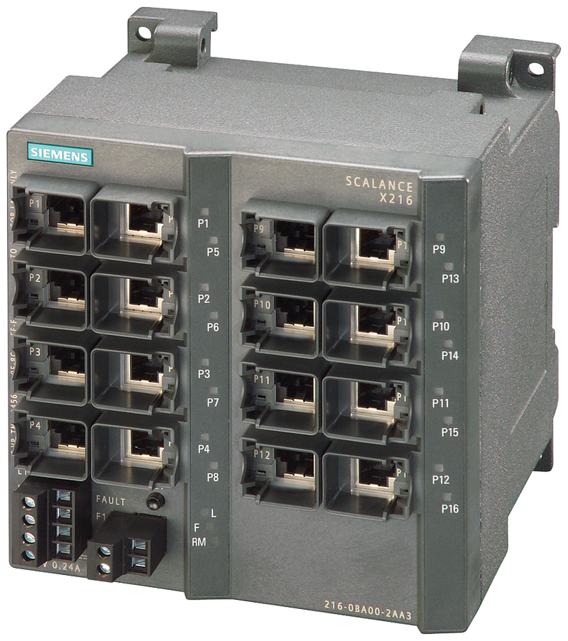 SIEMENS SWITCH SCALANCE 16xRJ45 10/100 Mbit/s IO-DEVICE ADMINISTRABLE X216