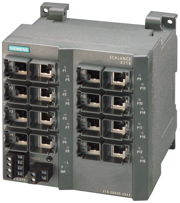 SIEMENS SWITCH SCALANCE 16xRJ45 10/100 Mbit/s IO-DEVICE ADMINISTRABLE X216