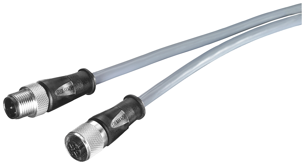 SIEMENS SIMATIC POWER CONNECTING CABLE M12-M12 M-H 4P 0.5MTS
