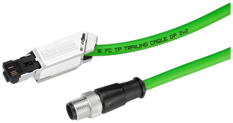 SIEMENS SIMATIC CONNECTING CABLE M12-180 10MTS FC RJ45 CONECTORIZADO CM12