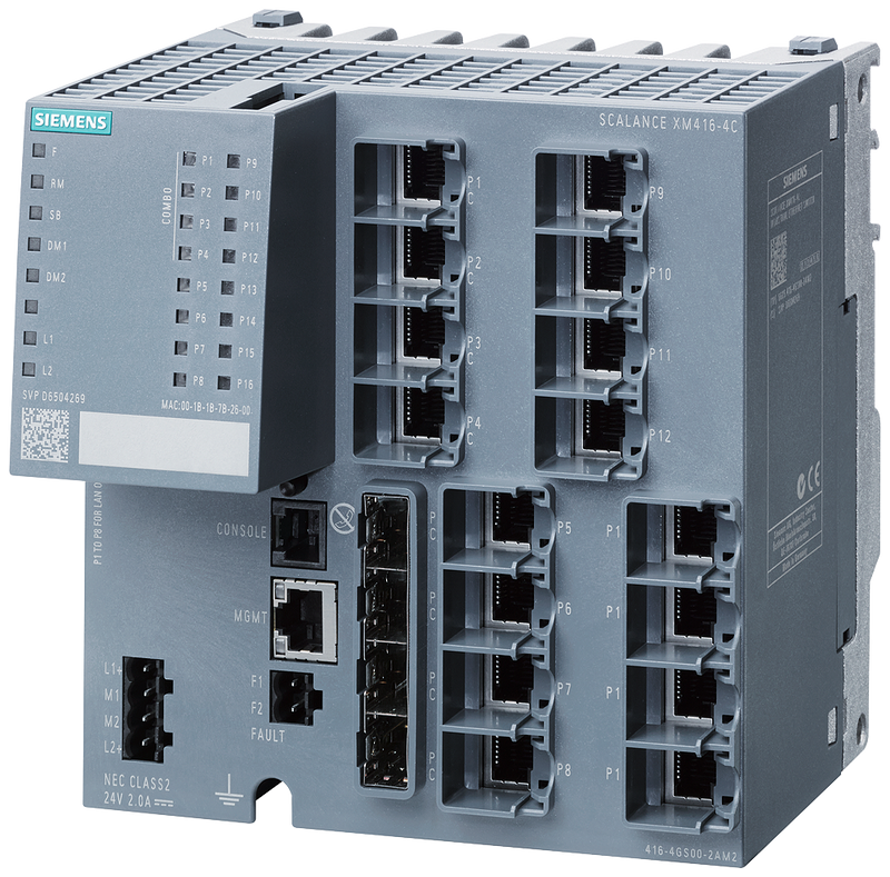 SIEMENS SCALANCE XM416-4C ADMINISTRABLE 16XRJ45 4XSFP