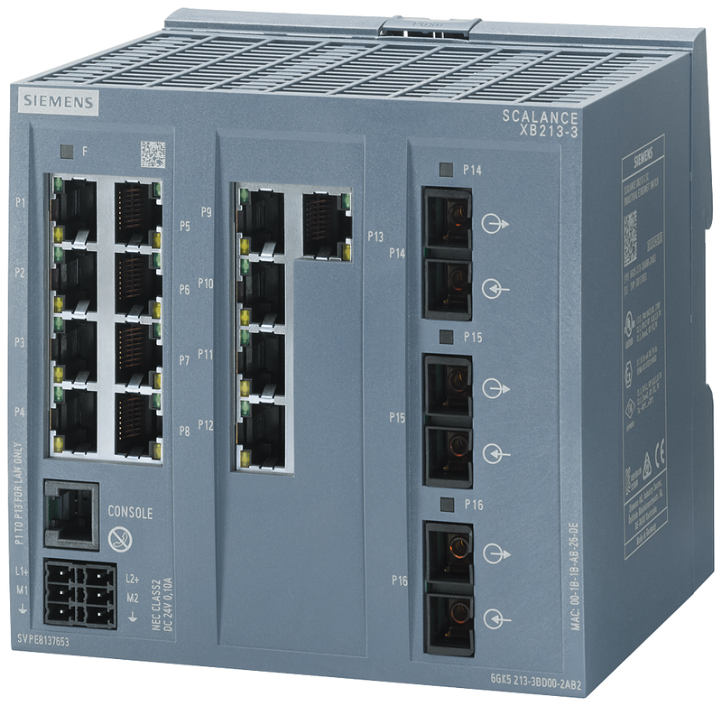 SIEMENS SCALANCE MANAGEABLE LAYER 2 SWITCH 13 PUERTOS RJ45 10/100