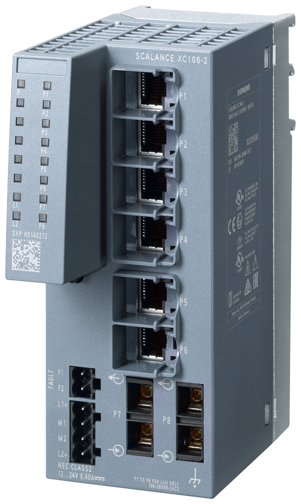 SIEMENS SIMATIC SWICTH 6XRJ45 2FO SC XC106-2 NO ADMINISTRABLE