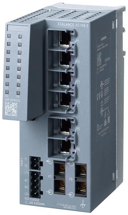 SIEMENS SIMATIC SWICTH 6XRJ45 2FO SC XC106-2 NO ADMINISTRABLE