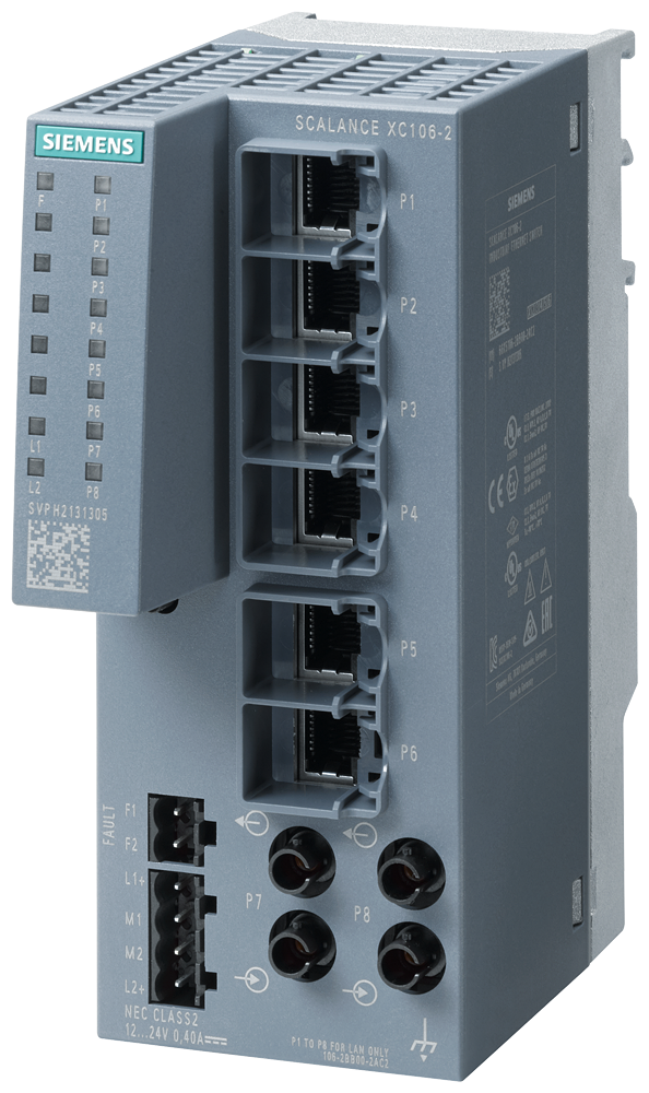 SIEMENS SWITCH SCALANCE 6xRJ45 10/100 Mbit/s 2xFO XC106-2