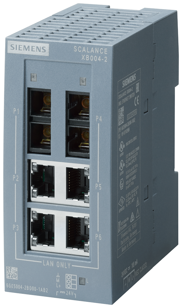 SIEMENS SWITCH SCALANCE 4xRJ45 10/100 Mbit/s 2XFO XB004-2