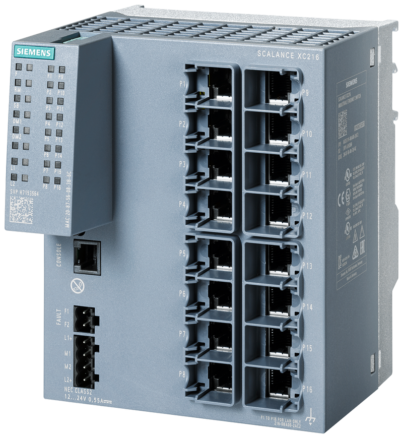 SIEMENS SCALANCE XC216 MANAGEABLE LAYER 2 IE ETHERNET SWICTH