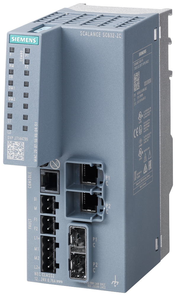 SIEMENS SCALANCE SC632-2C DISP SEG IND FIREWALL