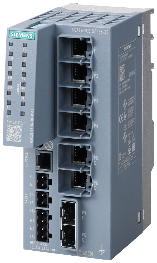 SIEMENS SIMATIC SCALANCE SC636-2C INDUSTRIAL SEC APPLIANCE