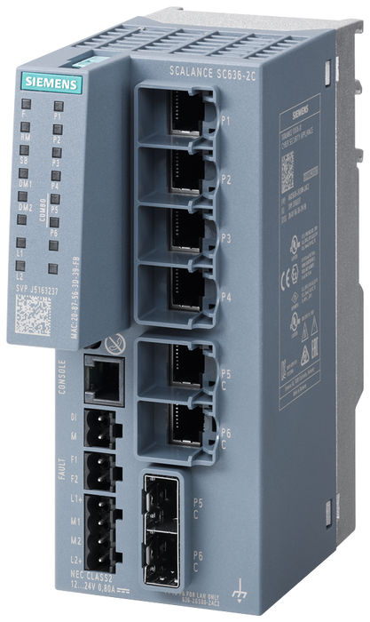 SIEMENS SIMATIC SCALANCE SC636-2C INDUSTRIAL SEC APPLIANCE