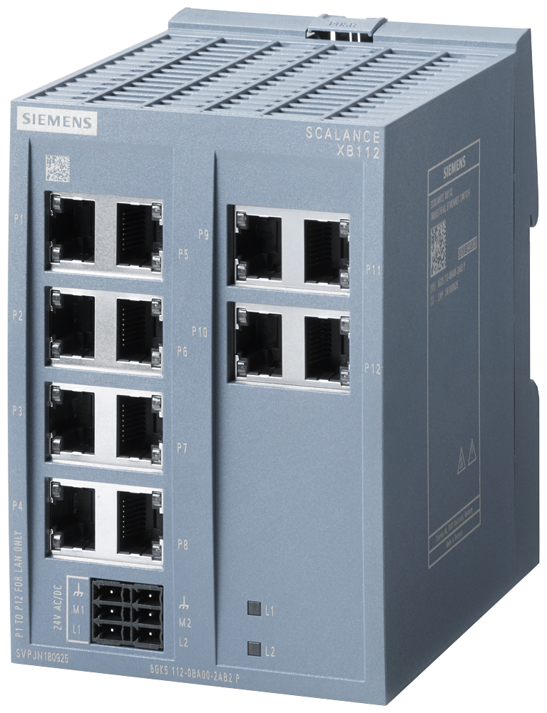 SIEMENS SIMATIC SWITCH SCALANCE 12xRJ45 10/100Mbits/s XB112
