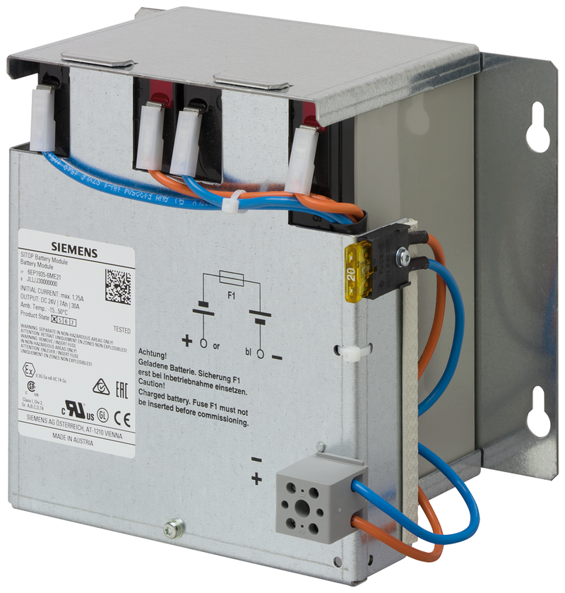 SIEMENS SIMATIC SITOP BATTERY MODULE 24V-7AH F-SITPO DC UPS MODULE 6A 15A