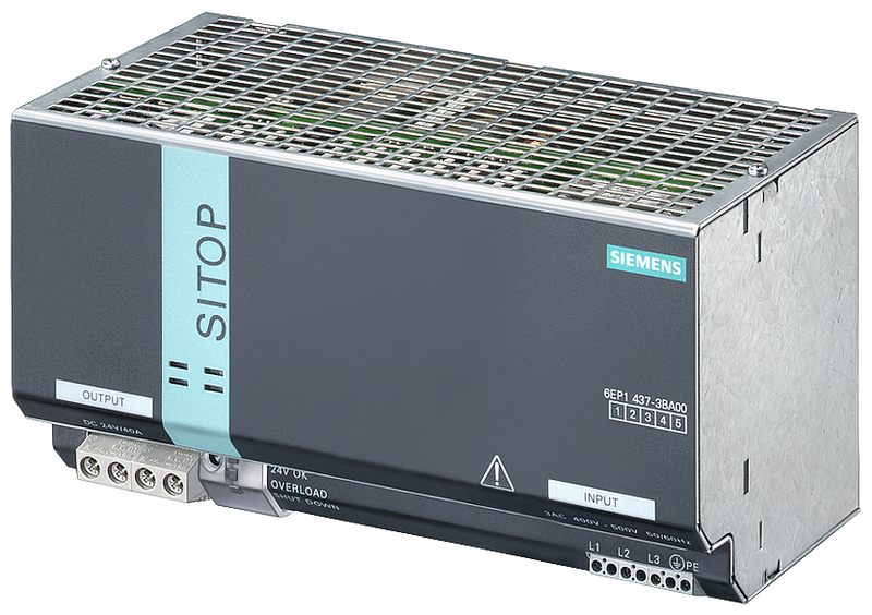 SIEMENS SIMATIC SITOP MODULAR PLUS 40 A STABILIZED POWER SUPPLY INPUT: 3 AC 400-500 V OUTPUT: 24 V DC/40 A OPTION FOR WITH PROTECTIVE VARNISH