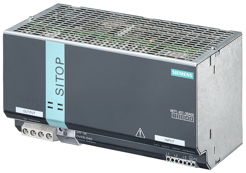 SIEMENS SIMATIC SITOP MODULAR PLUS 40 A STABILIZED POWER SUPPLY INPUT: 3 AC 400-500 V OUTPUT: 24 V DC/40 A OPTION FOR WITH PROTECTIVE VARNISH