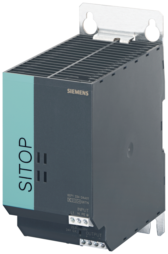 SIEMENS SIMATIC SITOP SMART 240 W STABILIZED POWER SUPPLY INPUT: 120/230 V AC OUTPUT: DC 24 V/10 A OPTION FOR FOR WALL MOUNTING