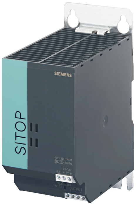 SIEMENS SIMATIC SITOP SMART 240 W STABILIZED POWER SUPPLY INPUT: 120/230 V AC OUTPUT: DC 24 V/10 A OPTION FOR FOR WALL MOUNTING