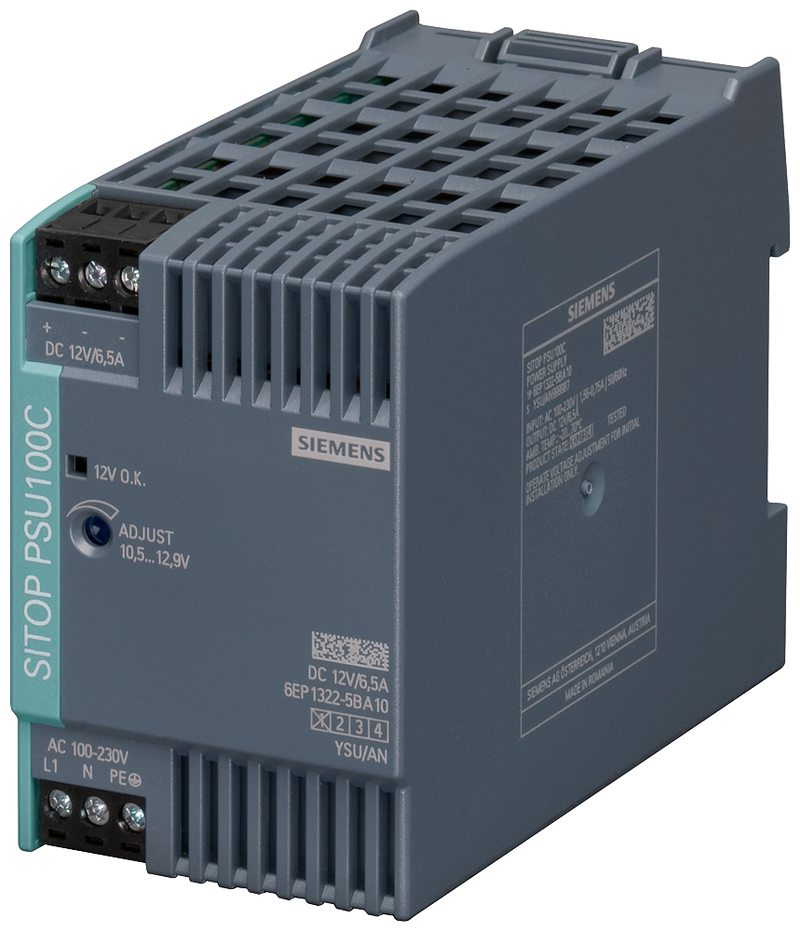 SIEMENS FUENTE PSU100C 1F 100-230VAC SAL 12VDC 6.5A