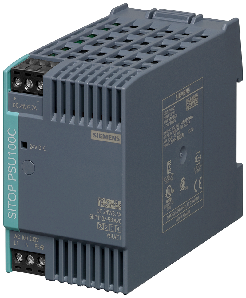 SIEMENS FUENTE SITOP PSU100C 1F 120-230VAC SAL 24VDC 3.7A