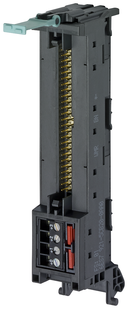 SIEMENS SIMATIC FRONT CONNECTOR MODULE WITH 1X50 POLE IDC CONNECTOR FOR DIGITAL 32 I/O MODULES OF THE S7-1500 POTENTIAL SUPPLY OVER SCREW TERMINALS