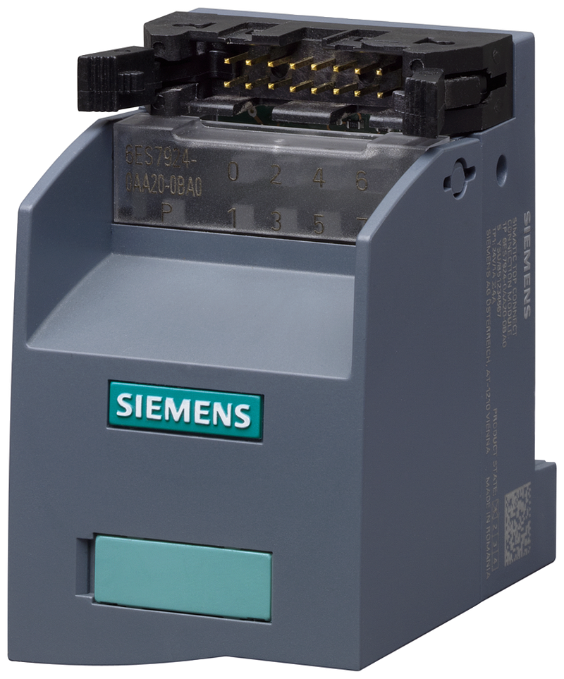 SIEMENS SIMATIC CONNECTION MODULE TP1 8 CHANNELS U 2X2 TERMINALS F POTENTIAL SUPPLY TYPE: PUSH-IN TERMINAL WITH LED VPE=1 UNIT 16 POLE IDC CONNECTOR F CABLE