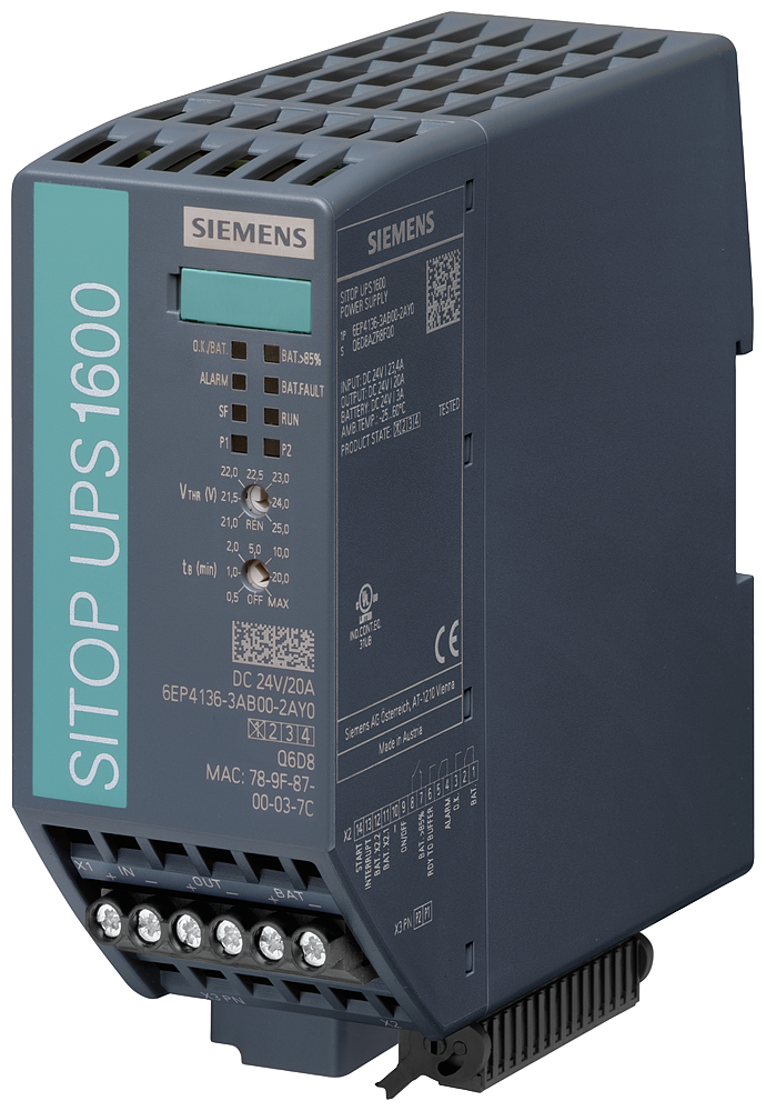 SIEMENS UPS SITOP UPS1600 24VDC 25A SAL 24VDC 20A C-PROFINET