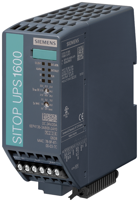 SIEMENS UPS SITOP UPS1600 24VDC 25A SAL 24VDC 20A C-PROFINET