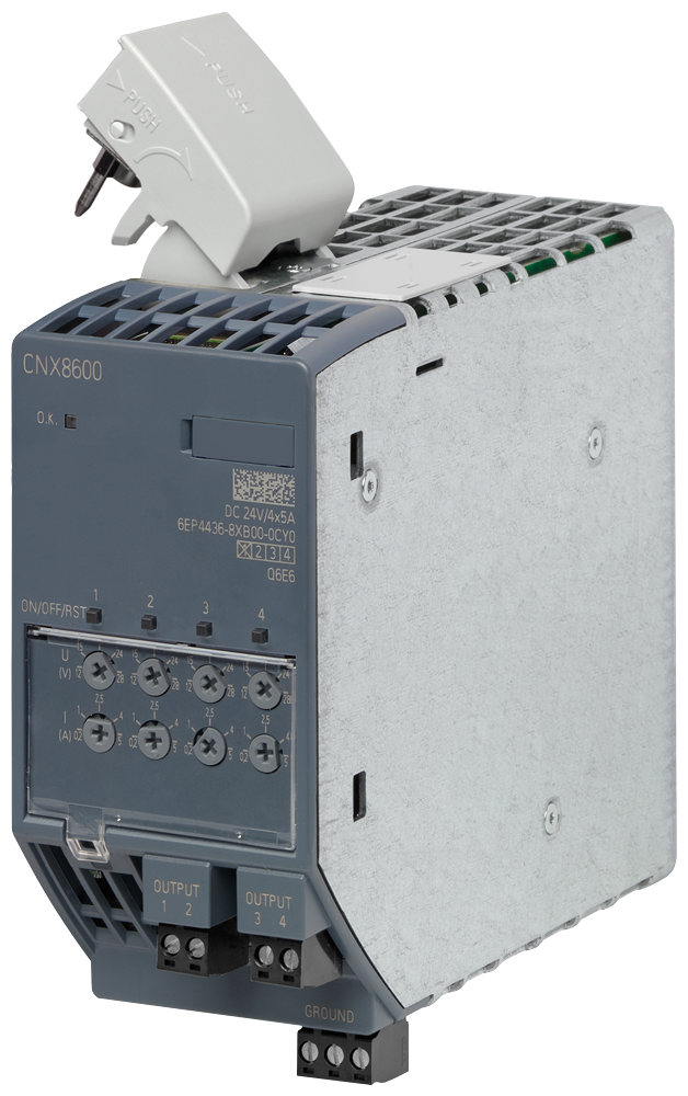 SIEMENS SIMATIC SITOP CNX8600 4X5 A EXTENSION MODULE FOR PSU8600 OUTPUT: 24 V DC/4X 5 A