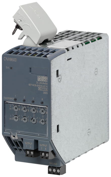 SIEMENS SIMATIC SITOP CNX8600 4X5 A EXTENSION MODULE FOR PSU8600 OUTPUT: 24 V DC/4X 5 A