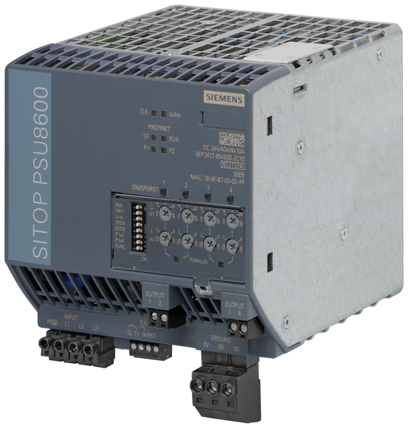 SIEMENS FUENTE SITOP PSU8600 3F 400-500VAC SAL 4x24VDC 40A C/PROFINET