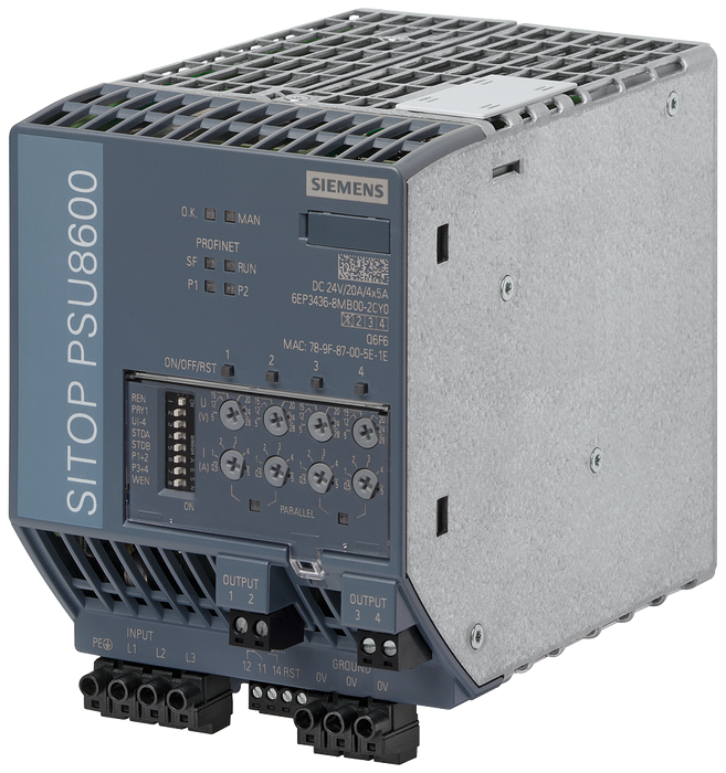 SIEMENS FUENTE SITOP PSU8600 3F 400-500VAC SAL 4x24VDC 5A