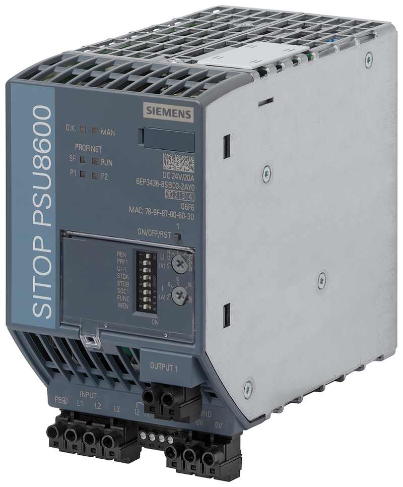 SIEMENS FUENTE SITOP PSU8600 3F 400-500VAC SAL 24VDC 20A C/PROFINET