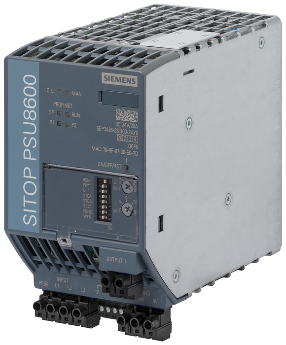 SIEMENS FUENTE SITOP PSU8600 3F 400-500VAC SAL 24VDC 20A C/PROFINET