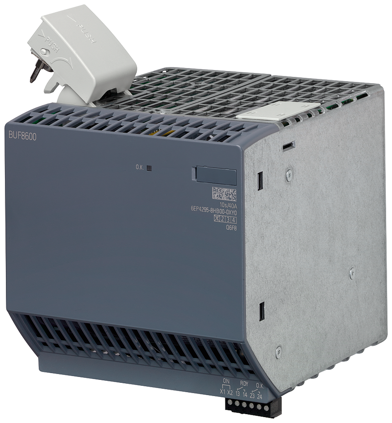SIEMENS SIMATIC SITOP BUF8600 10S BUFFER MODULE FOR PSU8600 BUFFER CAPACITY 10 S/40 A WITH DOUBLE-LAYER CAPACITORS MAINTENANCE-FREE