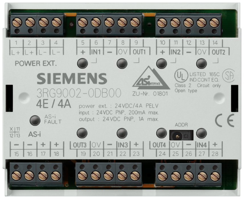 SIEMENS MODULO AS-I 4E/4S 24VDC REQ 3RX9810-0AA00