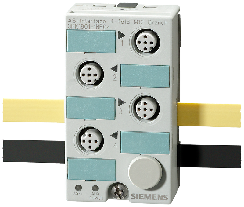 SIEMENS DERIVAC AS-INTERFACE M12 X 4 AS-I Y U-AUX INCL PLACA MO